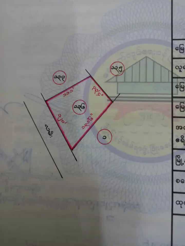 သန်လျင် ရတနာ ထွဠ်ခေါင်အိမ်ရာဝင်းရှိ မြေကွက်အရောင်း